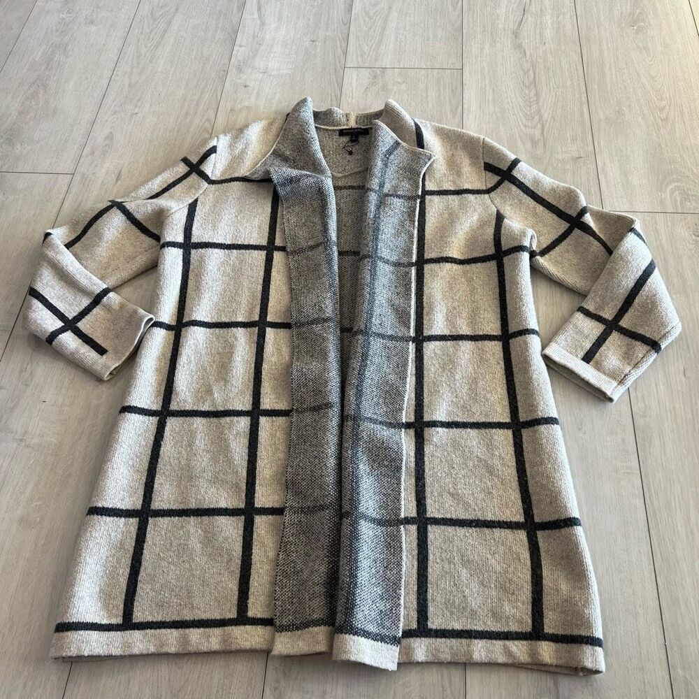 Banana Republic × Repreve Plaid Cardigan Coatigan Eco Sweater Size Large
